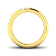 Diamond Half Eternity Ring in 10K/14K gold and platinum with certified lab-grown or natural diamonds