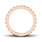 Black & Round Diamond Full Eternity Ring in 10K/14K gold and platinum with certified lab-grown or natural diamonds
