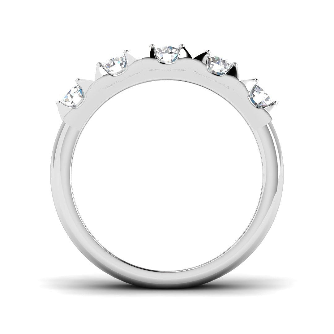 Diamond Kibwessy 5 Stone Ring in 10K/14K gold and platinum with certified lab-grown or natural diamonds