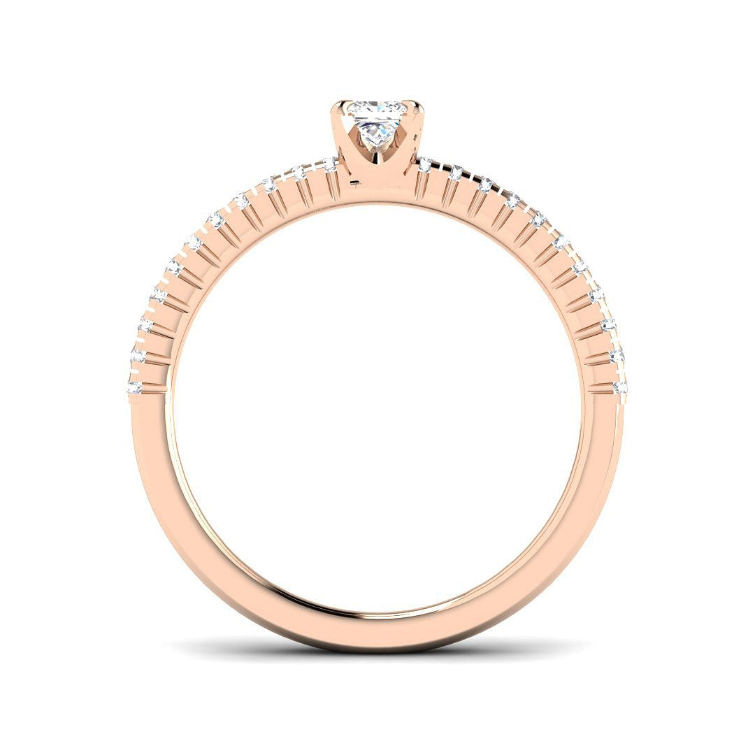 Diamond Portchekter Engagement Ring in 10K/14K gold and platinum with certified lab-grown or natural diamonds