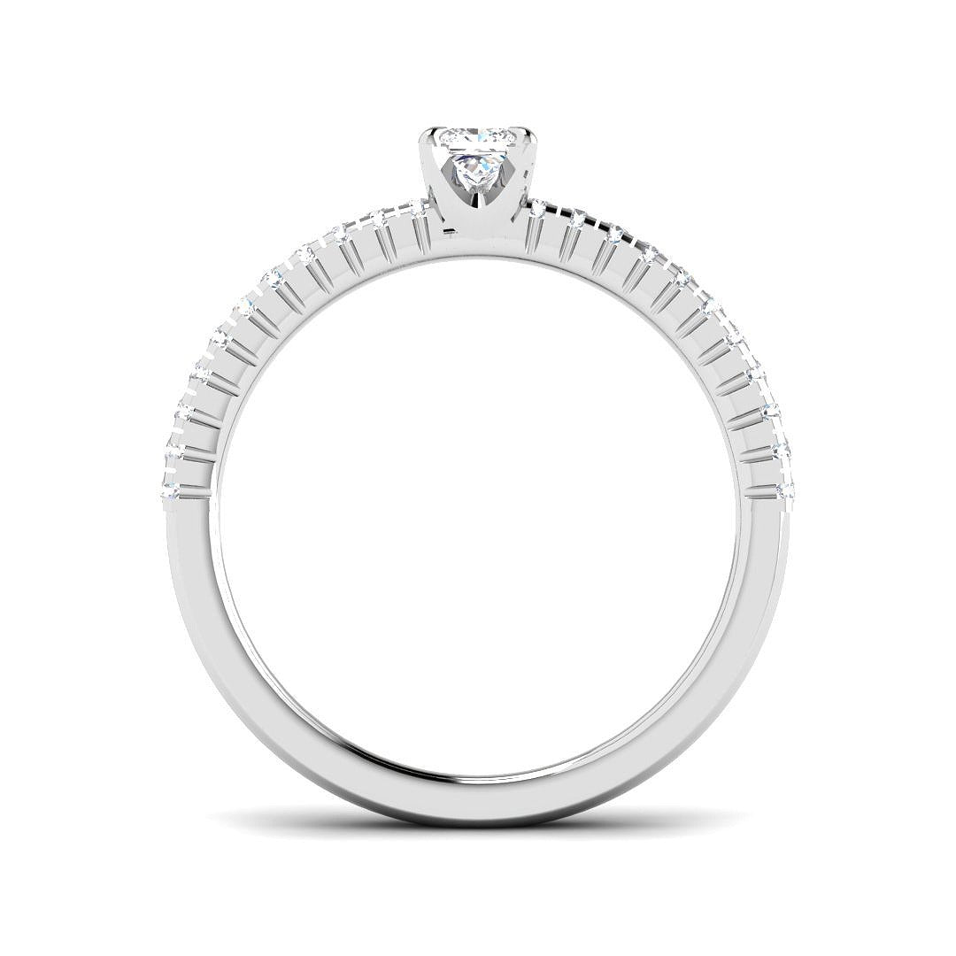 Diamond Portchekter Engagement Ring in 10K/14K gold and platinum with certified lab-grown or natural diamonds