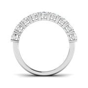 Oval Diamond Half Eternity Ring in 10K/14K gold and platinum with certified lab-grown or natural diamonds