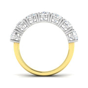 3.50Ct Oval 7 Stone Diamond Ring in 10K/14K gold and platinum with certified lab-grown or natural diamonds