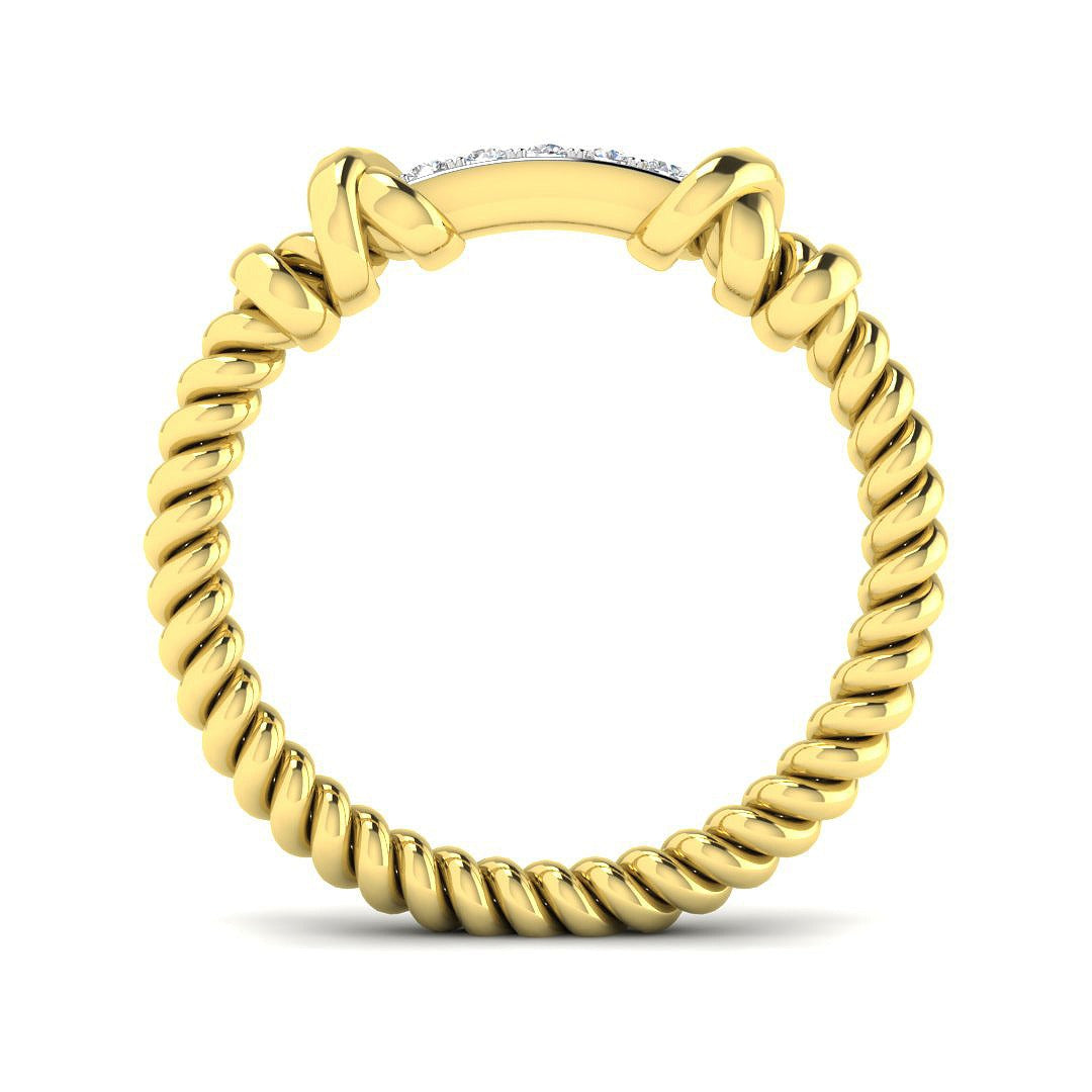 Diamond Totbek Fancy Ring in 10K/14K gold and platinum with certified lab-grown or natural diamonds