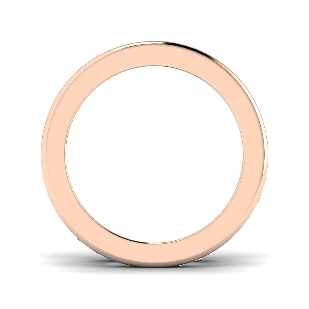 Baguette Diamond Channel Set Full Eternity Ring in 10K/14K gold and platinum with certified lab-grown or natural diamonds
