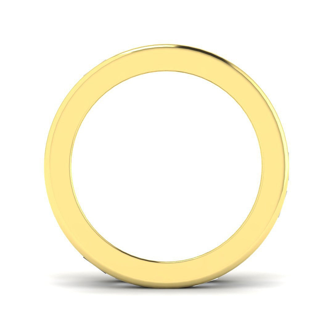 Baguette Diamond Channel Set Full Eternity Ring in 10K/14K gold and platinum with certified lab-grown or natural diamonds