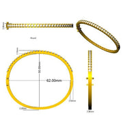 Natural Round Cut Diamond Prong Set Half Eternity Bangle with Hinged Lock in 10K/14K gold and platinum with certified lab-grown or natural diamonds