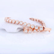 Bezel Set Diamond Tennis Bracelet in 10K/14K gold and platinum with certified lab-grown or natural diamonds