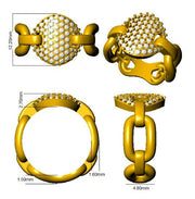Natural Diamond Fancy Ring in 10K/14K gold and platinum with certified lab-grown or natural diamonds