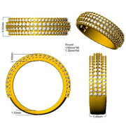 Diamond Half Eternity Ring in 10K/14K gold and platinum with certified lab-grown or natural diamonds