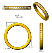 Diamond Half Eternity Ring in 10K/14K gold and platinum with certified lab-grown or natural diamonds