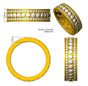 Black & Round Diamond Full Eternity Ring in 10K/14K gold and platinum with certified lab-grown or natural diamonds