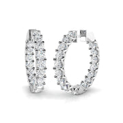 Hoop Earrings - 0.9 Carat Lab-Grown Diamond Sparkle in 10K/14K gold and platinum with certified lab-grown or natural diamonds