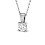 Lab Grown Round Diamond Solitaire Pendant in 10K/14K gold and platinum with certified lab-grown or natural diamonds