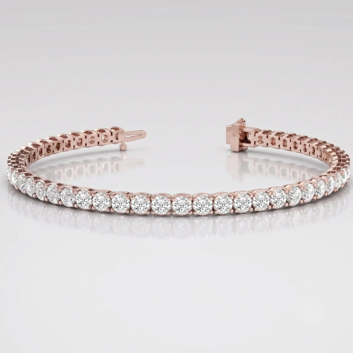 Prong Set Lab Grown Diamond Tennis Bracelet in 10K/14K gold and platinum with certified lab-grown or natural diamonds