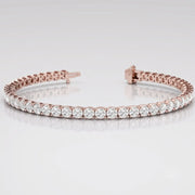 Prong Set Lab Grown Diamond Tennis Bracelet in 10K/14K gold and platinum with certified lab-grown or natural diamonds