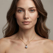 Round Diamond Solitaire Pendant in 10K/14K gold and platinum with certified lab-grown or natural diamonds
