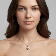 Round Diamond Solitaire Pendant in 10K/14K gold and platinum with certified lab-grown or natural diamonds