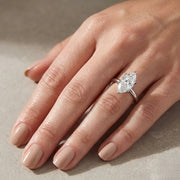 Marquise Diamond Solitaire Engagement Ring Natural & Lab Grown in 10K/14K gold and platinum with certified lab-grown or natural diamonds