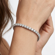 Box Clasp Lab Grown Diamond Tennis Bracelet in 10K/14K gold and platinum with certified lab-grown or natural diamonds