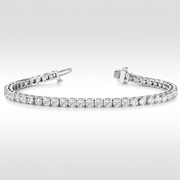 Box Clasp Lab Grown Diamond Tennis Bracelet in 10K/14K gold and platinum with certified lab-grown or natural diamonds