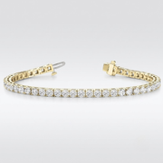 Box Clasp Lab Grown Diamond Tennis Bracelet in 10K/14K gold and platinum with certified lab-grown or natural diamonds